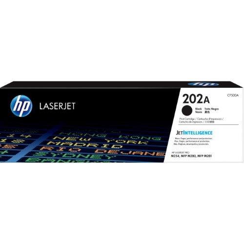 HP 202A Black Original LaserJet Toner Cartridge CF500A
